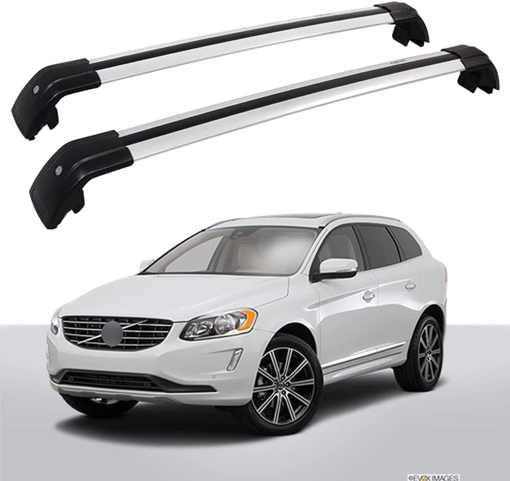 NIXFACE Roof Rack Cross Bars Fit for Volvo XC60 2009 2017 Luggage Lockable Crossbars Carrier