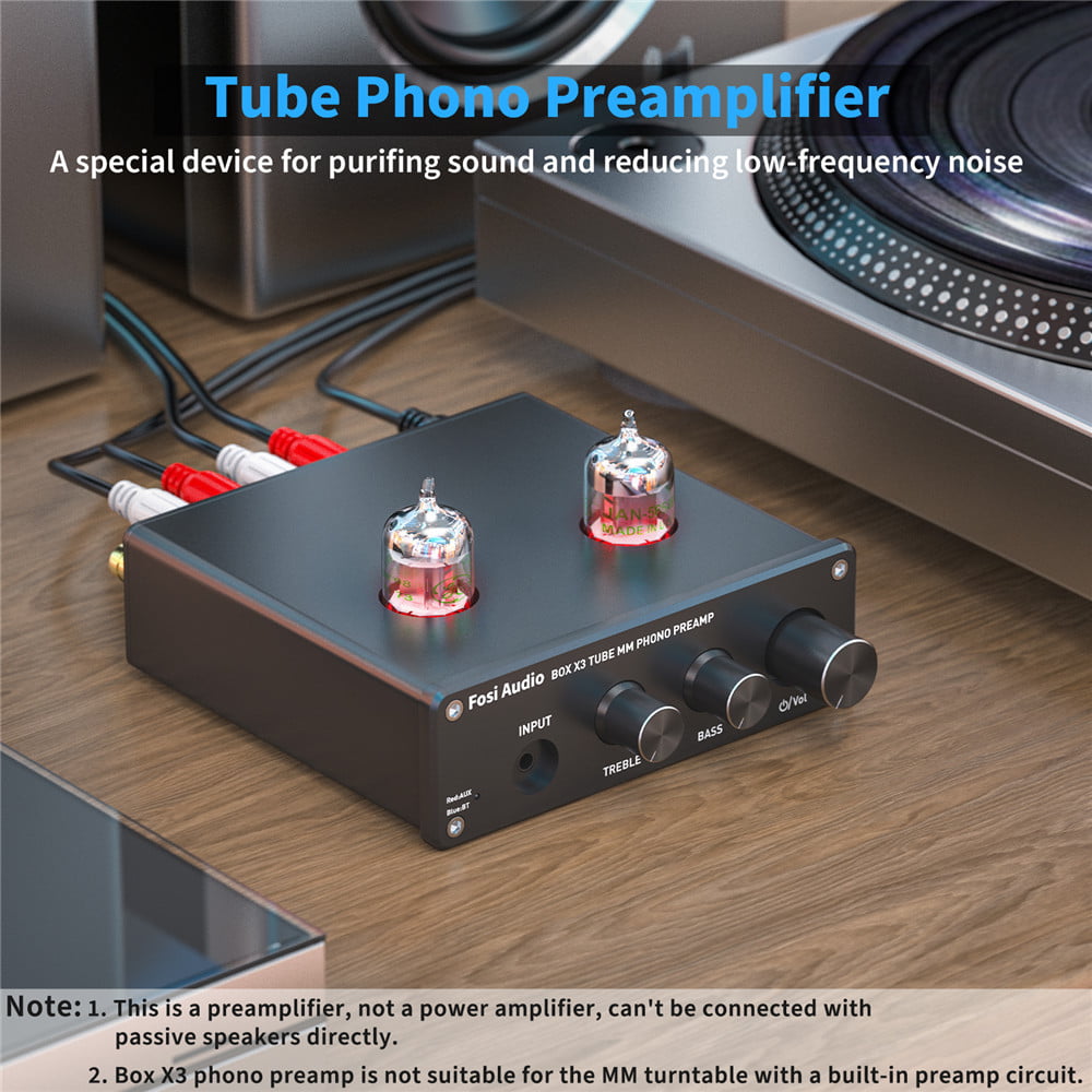 Assembled Nobsound Line and Phono Amp HiFi Home Audio Tube Preamplifier 