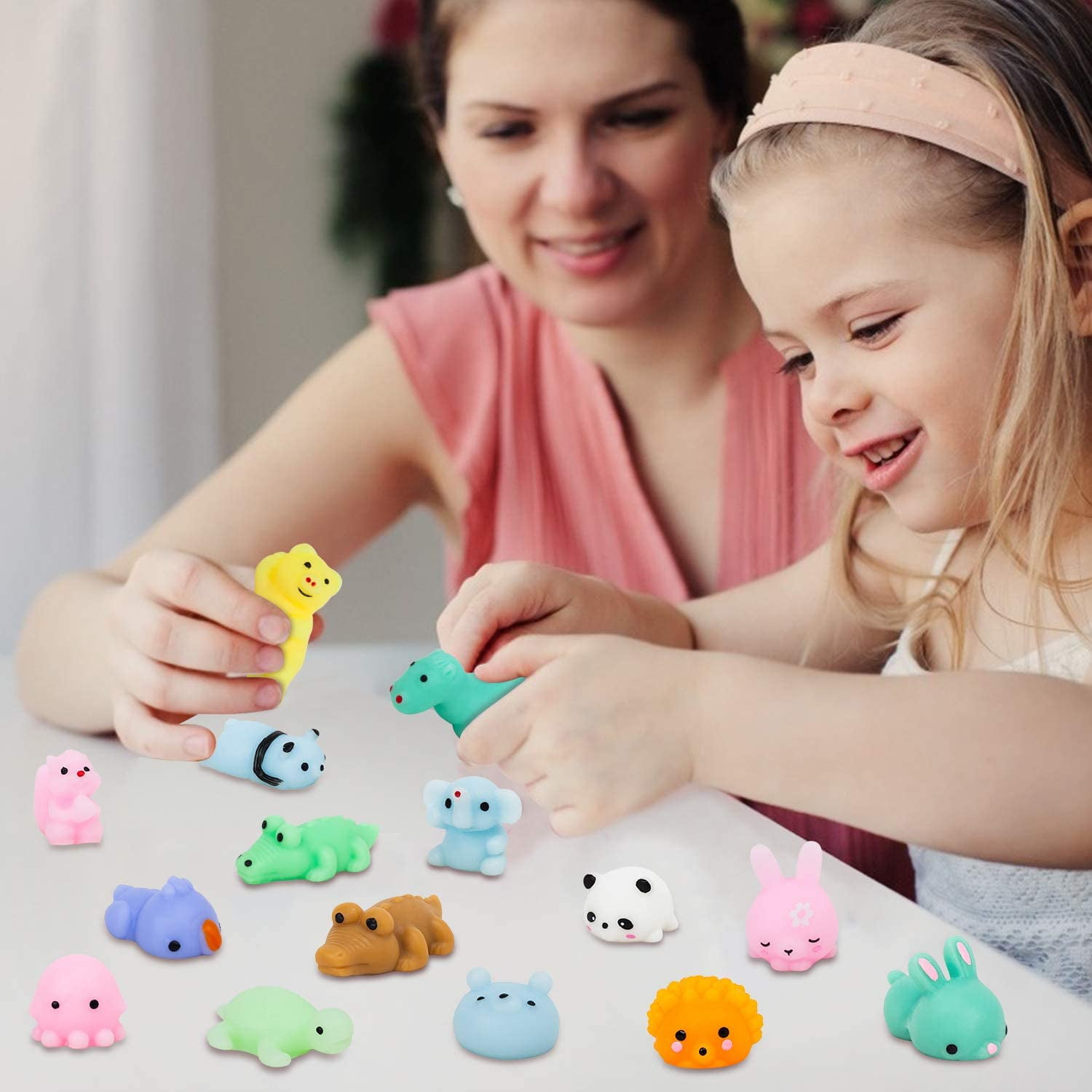 OCATO Squishies 40pcs Mochi Squishy Toys Party Favors for Kids Mini Squishy  Kawaii Fidget Toys Stress Relief Treasure Box Toys for Classroom Prizes