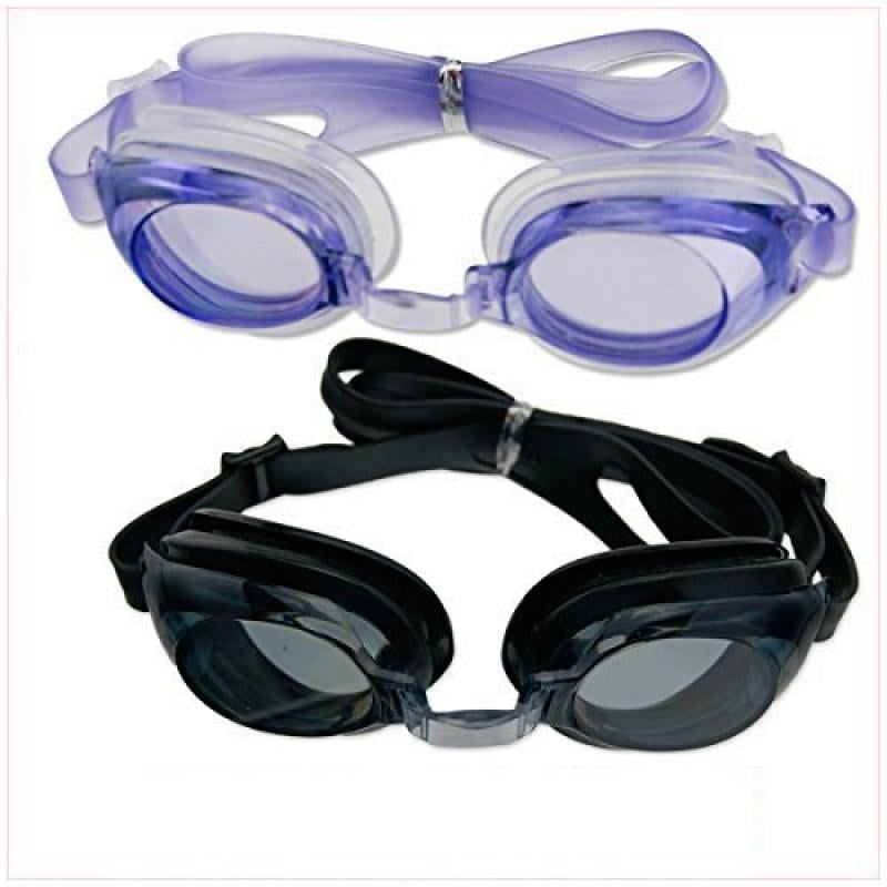 2 Pairs of Non-Fog Swim Goggles Soft Eye Cups Kids Adult by