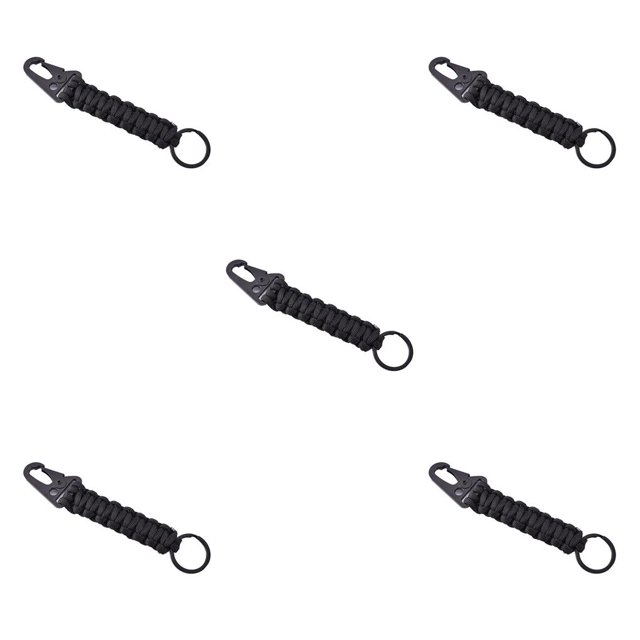 Llavero Paracord Speravity 7 hebras 242 libras Negro 5piezas