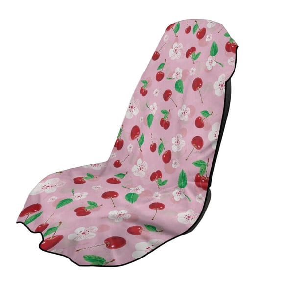 XYZCANDO Car Seat Towel Cover Machine Washable Car Seat Cover Towel for Gym Camping Beach, Towel Car Seat Cover Stain Resistant, Cherry Blossom Pink