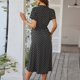 thumbnail image 4 of Vestido de cuello camisero, vestido de lunares, vestido de lunares para mujer, vestido de verano, artesanía superior, 4 of 6