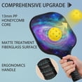 thumbnail image 2 of Pickleball Paddles Set Of 2, Fiberglass Surface, Galaxy Print, 4 Balls & Bag, 2 of 5