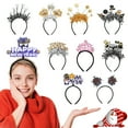 thumbnail image 2 of Skymirror Elastic Hair Hoop Men Women New Year Theme Headband HAPPY NEW YEAR Decoration Versatile Hair Accessory, 2 of 8