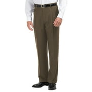 New Brooks Brothers Mens Taupe Brown Wool Pleated Cuffed Dress Pants 32W 32L 5442-4