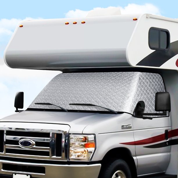 Eluto RV Front Windshield Cover, Car Windshield Sun Shade Cover, Car