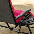 thumbnail image 4 of GVN Patio Lounge Chair,Outdoor Chaise Lounge Chair,Padded Zero Gravity Chair, Folding Recliner Chair with Cup Holder Cushion, Red, 4 of 10