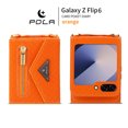 thumbnail image 5 of Allytechgroup Galaxy Z Flip 6 Case Wallet, Shockproof Phone Case with Zipper Pocket and Detachable Crossbody Shoulder Strap Protective Case Cover for Samsung Galaxy Z Flip 6, Orange, 5 of 10
