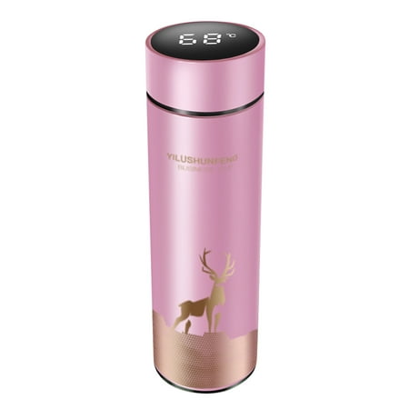 

Intelligent Display Insulated Bottle 17.6oz/ 500ml LCD Touch Screen Stainless Steel Leakproof Water Bottle Smart Coffee Cup Travel Mug