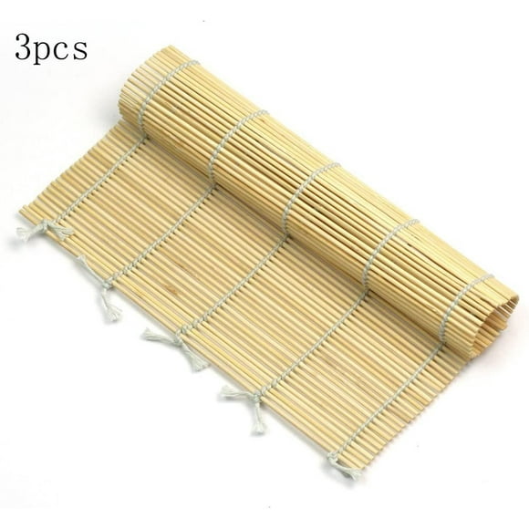 Bamboo Sushi Mats, Sushi Making Tool Natural Bamboo Rolling Mats Sushi Rolling Mat Sushi Making Kit for Parties Outings and Home