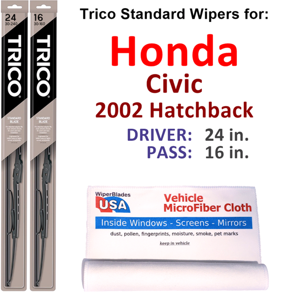 2002 Honda Civic Wiper Blades (Set of 2)