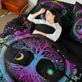thumbnail image 4 of Homewish Teens Tree Of Life 7-Piece Twin Bedding Sets,Bohemian Theme Bedding Comforter Set,Gradient Universe Galaxy Breathable Sheet Sets,Lightweight Room Decor,Reversible, 4 of 8