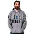 thumbnail image 5 of Funny Couples Matching Set Beard Butt Men Big & Tall Graphic Hoodie Brisco Brands 4X, 5 of 6