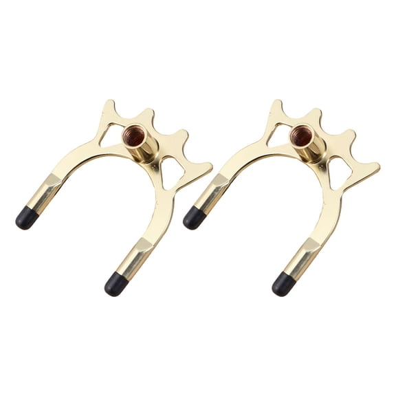 BESTYASH Ergonomic Golden Snooker Bridge Head, Sturdy Metal for Billiards 2Pcs