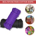 thumbnail image 6 of Casewin DIY 32 feet 8 mm Diameter Soft Polyester Silk Rope Solid Braided Twisted Nylon Decorative Ropes,10m Durable and Strong All Purpose Twine Cord Rope String Thread Cord (Purple), 6 of 7