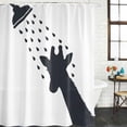 thumbnail image 2 of Giraffe Showering Shower Curtain, Waterproof Shower Curtains for Bathroom, Modern Abstract Art Funny Animals Washable Fabric Bathtub Curtain Set Bath Decor with 12 Hooks Long 72"x84", 2 of 8