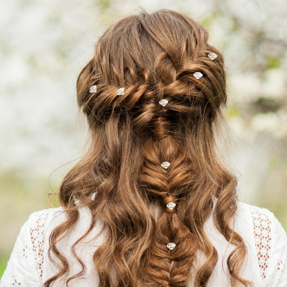 TABLZONE 20pcs U Shaped Hair Pins in Silver Zinc Alloy for Hair Fixing Bridal Accessories for Women