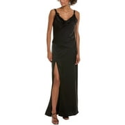 Halston womens Nomi Gown, 10, Black