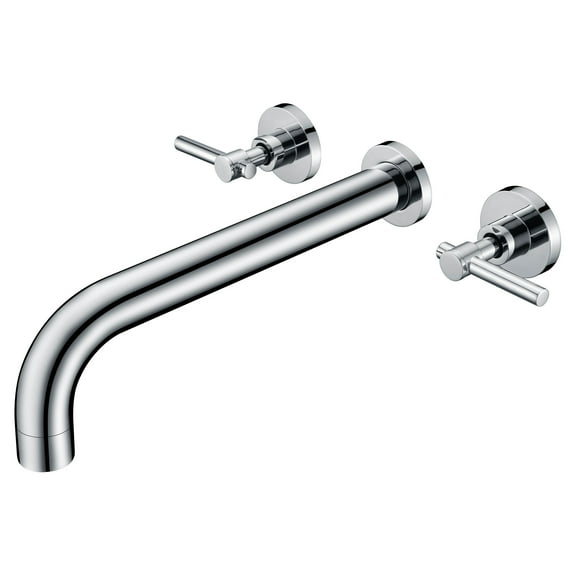 Bathroom Wall Mount Bath Tub Faucet, Extra Long Spout with High Flow, Chrome Finish Sumerain