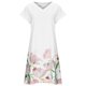 thumbnail image 4 of Vestidos casuales de verano para mujer Vestido suelto de manga corta con estampado floral de playa con cuello en V para mujer Pompotops ghjkhdj13442, 4 of 5