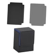 thumbnail image 2 of Caja para baraja de cartas con 2 divisores que se adapta a más de 100 tarjetas magnéticas multifuncionales resistentes al agua Negro y azul, 2 of 8
