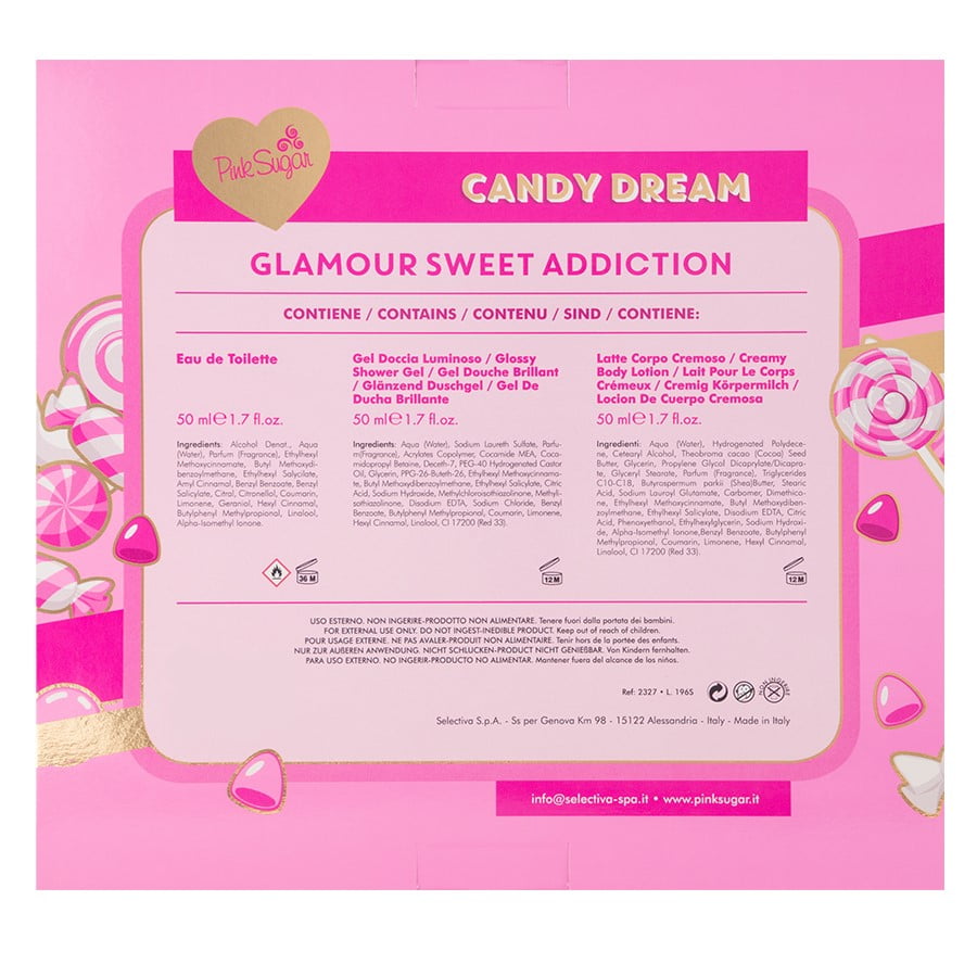 Aquolina, Pink Sugar Perfume Gift Set for Women, 3 Pieces