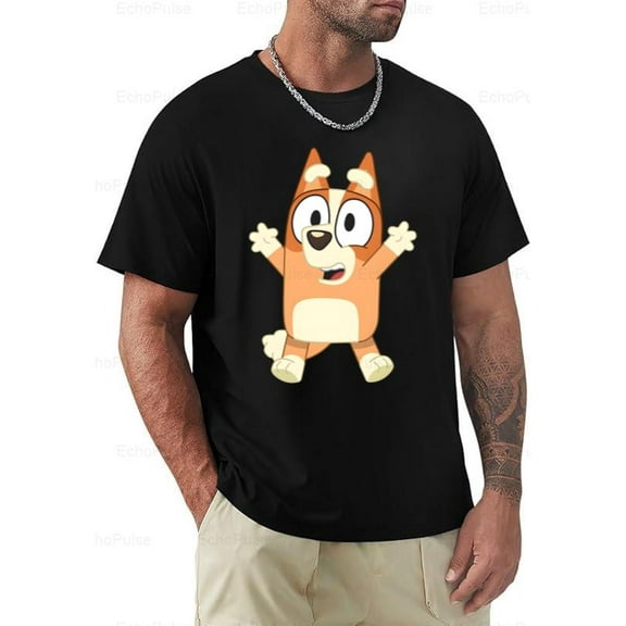 Funny Bingo Heeler Cartoon Inspired Family Dog T-Shirt, for men & women, up to size 5XL