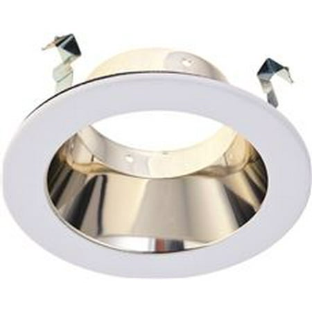 Open Alzak Trim - RECESSED LIGHTING ALZAK REFLECTOR TRIM 5 IN. BRASS WITH WHITE TRIM RING