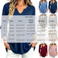 thumbnail image 2 of IUYRTFE Women V Neck 3/4 Sleeve Pleated Tunic Top with Pockets for Casual Daily Wear, 2 of 8