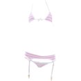 thumbnail image 2 of YOMORIO Anime Lencería Sexy Lindo Micro Bikini A Rayas Cosplay Conjunto De Sujetador Y Bragas, 2 of 4