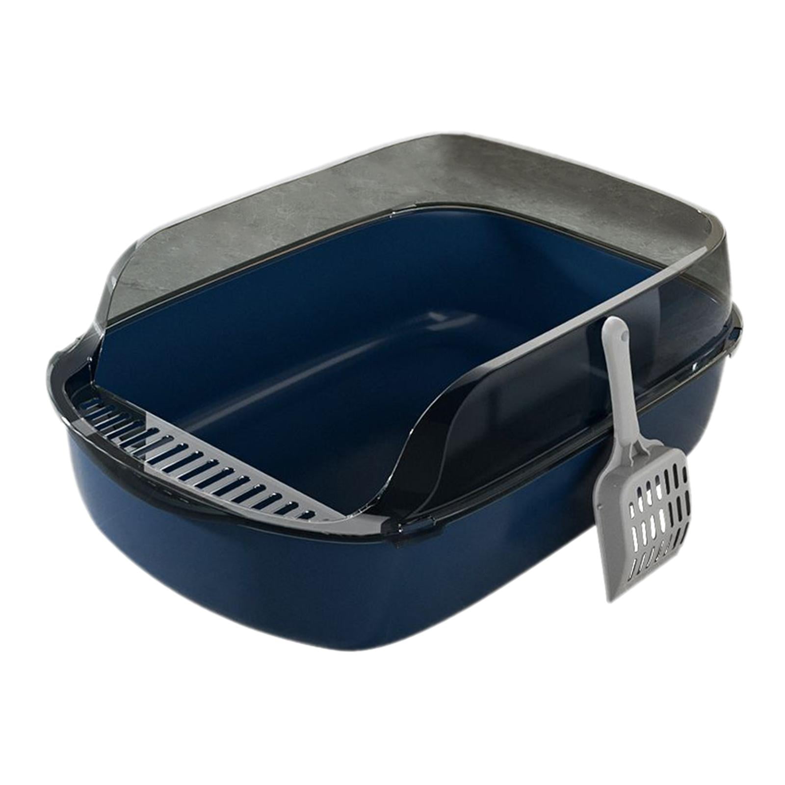 Cat , Cat Toilet, Large Cat Bedpan Stain Resistant, Easy to Clean, Semi Enclosed Scatter Kitty Litter Open Top Kitty
