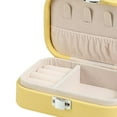 thumbnail image 5 of Caja organizadora de joyas, pequeña caja portátil para joyas, caja de almacenamiento duradera para joyas, para , joyería, , pendientes, n Amarillo Yinane Organizador de joyas, 5 of 5