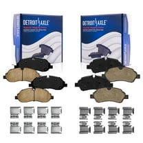 Detroit Axle - 4pc Brake Pads for Ford Transit-150 250 350 HD, 4 Front & Rear Ceramic Brake Pads w/Hardware Replacement