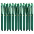 thumbnail image 1 of Large Capacity Writing Pen Black Pen Middle And High School Students Pen Clip Design Neutral Pen（Green Black Purple Yellow 4 Colors And Plastic Pen Clip）2ml, 1 of 4