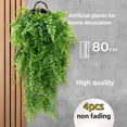 thumbnail image 2 of 4 pcs Artificial Hanging Plants- Fake Green Leaves Decoration, Faux Foliage Greenery Home Decor, 2 of 9