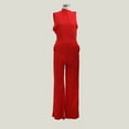 thumbnail image 3 of SBYOJLPB Womens Pants Fashion Women Ol Elegant Plain Wide Leg One Shoulder Long Playsuit Jumpsuit, 3 of 9