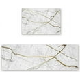 thumbnail image 3 of Marble Kitchen Rugs, Kitchen Mats for Floor, Marble White Gold Kitchen Rug, Kitchen Organization Non-Slip Kitchen Mat, Anti-Fatigue Mat Standing Desk Mats, Kitchen Runner Rug Gold Kitchen Accessories, 3 of 6