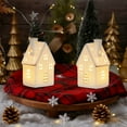 thumbnail image 3 of Christmas Lighted Christmas Tree Villa Ceramic Decoration - Scene Ornament with Deer, Snowman, Old Man, Soft Glow Enhances Holiday Vibe, Durable Ceramic Material, Suitable for Home Desktop, H, 3 of 6