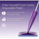 thumbnail image 2 of Re-usable Mop Refill Pads for Flash Powermop, Absorbing Pads for Wet & Dry Floor Cleaning Washable Microfiber Mop Heads (2 Pack), 2 of 5