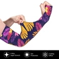 thumbnail image 3 of Uemuo Purple Flower Printed Arm Sleeves, Cooling UV Sun Protection Sports Compression for Men/Women, 3 of 8