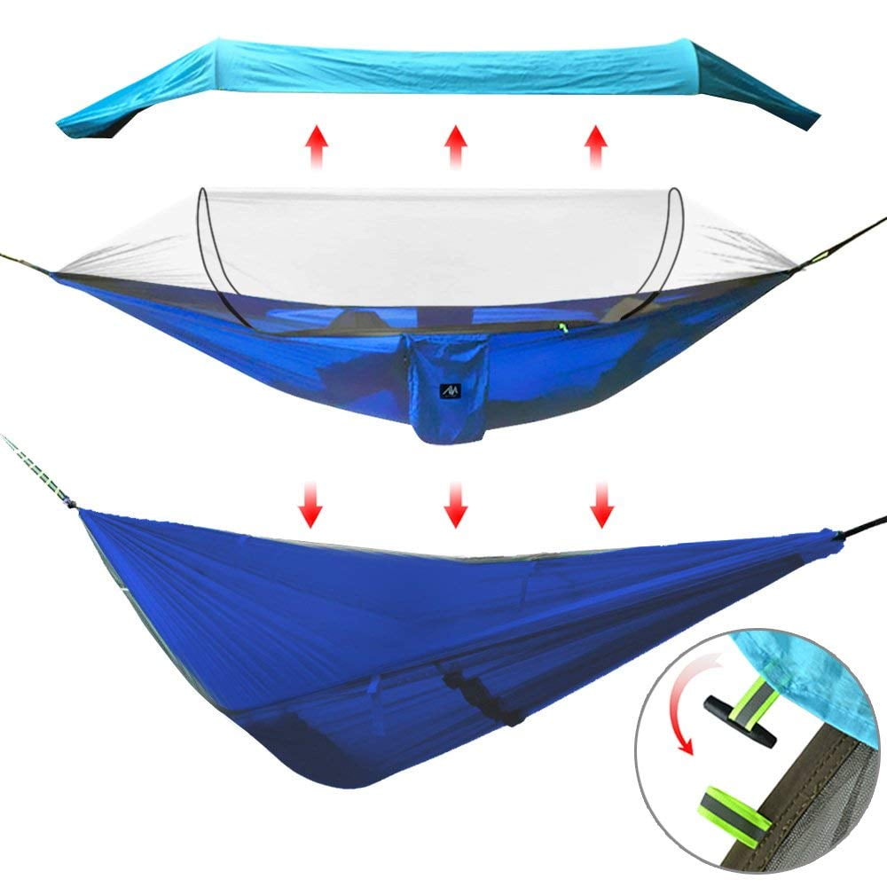 Mosquito Hammock with Hanging Kit,iClover Camping Outdoor Double Person