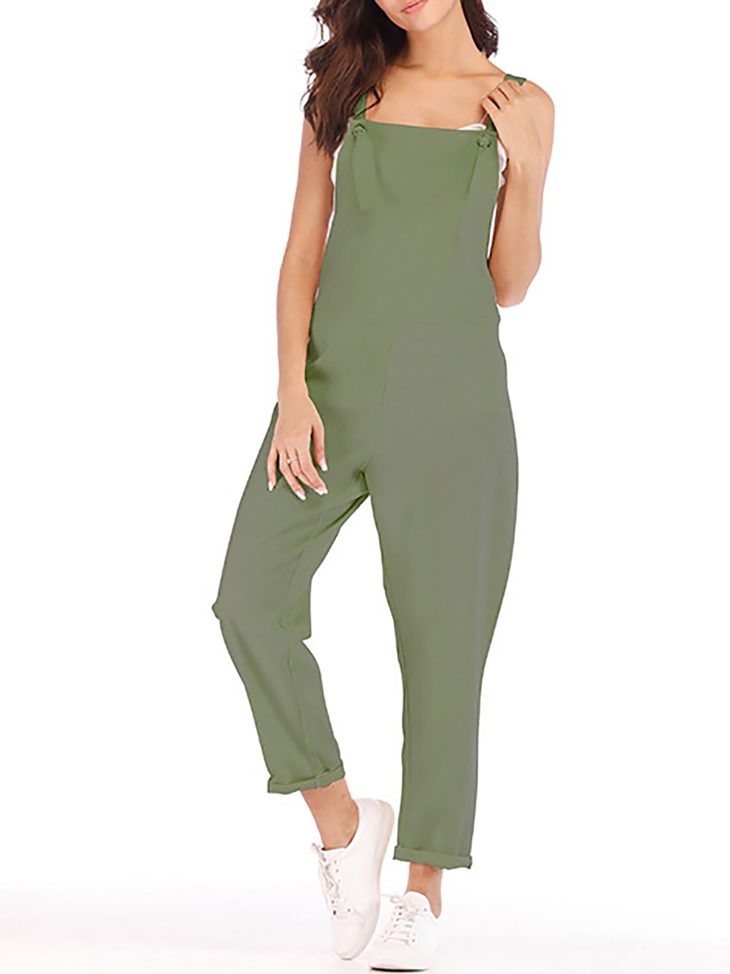 Selfieee Selfieee Women's Adjustable Spaghetti Strap Long Jumpsuit