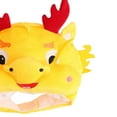 thumbnail image 6 of Milageto Plush Dragon Hat Boys Girls Cartoon Animal Hat for Halloween Holiday Festive Yellow, 6 of 7