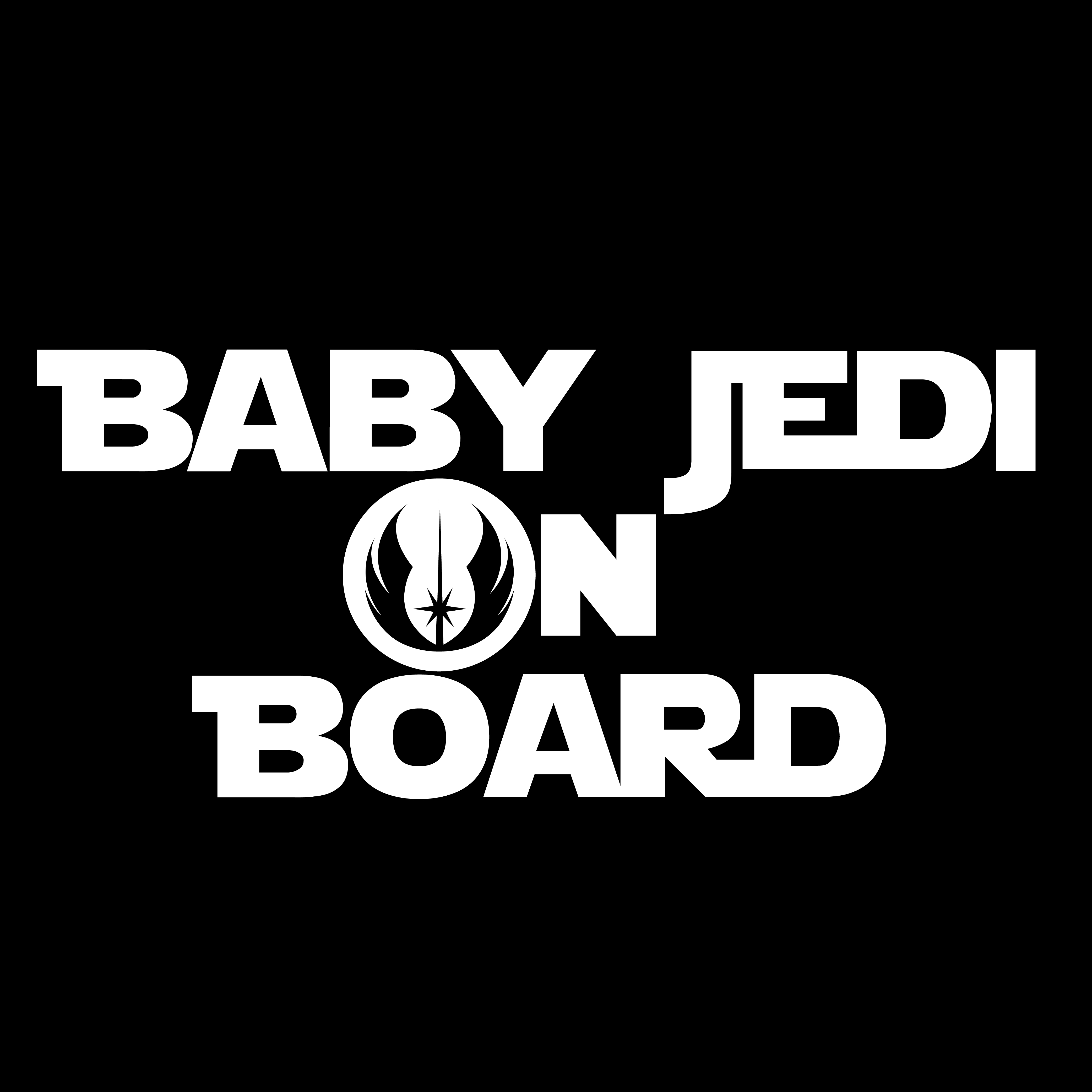 baby jedi on board Vinyl Decal Sticker for Car, Laptop, Tumbler and
