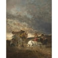 thumbnail image 2 of Adolf Humborg 20x24 Black Ornate Framed Double Matted Museum Art Print Titled: The Accident (1896), 2 of 5