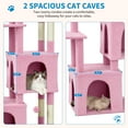 thumbnail image 4 of QinaQin 61 Inch Cat Tree for Large Cats, Multi Level Tower with Oversized Perch, Beds and Sisal Scratching Post, 4 of 7