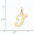thumbnail image 4 of 14k Yellow Gold 14KY Script Letter T Initial Charm Pendant, 4 of 4