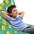 thumbnail image 1 of Lemons Lounger Chair Bag, Colorful Citrus Blossom Leaves Delicious Sour Taste Illustration, High Capacity Storage with Handle Container, Lounger Size, Turquoise Mustard, by Ambesonne, 1 of 5