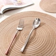 thumbnail image 6 of 12pcs Beige Woven Placemats - Waterproof & Heat Resistant for Dining & Kitchen Decor | Ideal for DIY Crafts, Art Projects | Perfect Gift for Moms & Grandmothers | Versatile Use for Weddings, 6 of 9